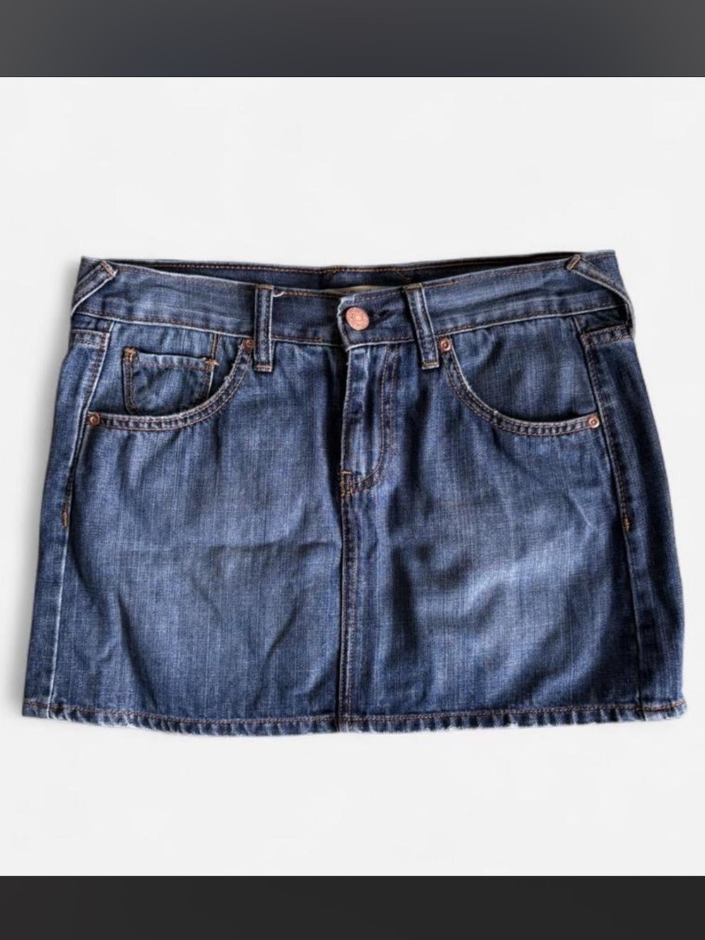 Denim Mid-Rise Mini Skirt <3